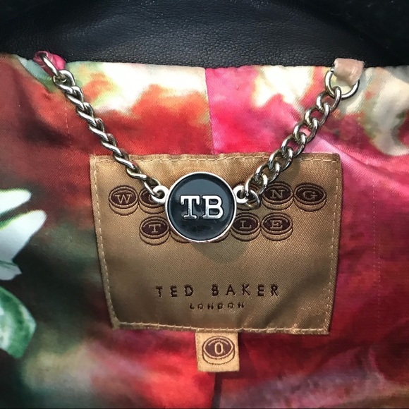 Ted Baker 0 Nomelli Leather Trim Black Blazer - Picture 8 of 8